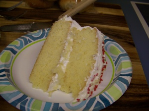 Yellow Cake with homemade icing